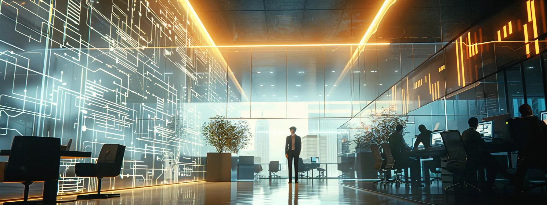 an expertly lit modern office space showcases a team of professionals collaborating over advanced pex repiping technology, surrounded by high-definition schematics and electronic monitoring equipment, conveying the efficiency and expertise of leading repiping companies. an expertly lit modern office space showcases a team of professionals collaborating over advanced pex repiping technology, surrounded by high-definition schematics and electronic monitoring equipment, conveying the efficiency and expertise of leading repiping companies.